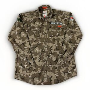 Superdry Rookie Featherweight Camo Military Field Shirt Utility Mens XXL *Fits L